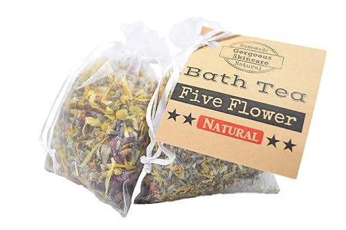 Five Flower Bath Tea Bag – Floral Tub Tea Soak for Relaxation & Radiant Skin
