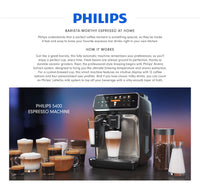 (OPEN BOX)  | Philips Saeco 5400 Superautomatic Espresso Machine LatteGo Silver  EP5447/94 20% OFF WHEN ADDED TO CART