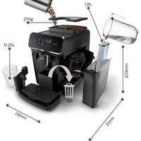 (OPEN BOX)  | Philips Saeco 3200  Superautomatic Espresso Machine LatteGo Black EP3241/54